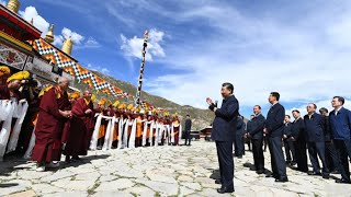 President Xi Jinping visits Lhasa in Tibet Autonomous Region [upl. by Atir855]