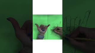 Contour Hand Drawing Art Lesson art drawing [upl. by Ahsyek]