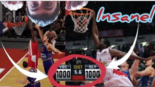 INSANE 1000 POINT12 OVERTIME GAME IN 2K16 WITH EUROPEAN TEAMS MORON GAMING [upl. by Yarak]