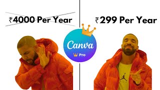 Canva Pro 1 Year Subscription At ₹299 Only [upl. by Otreblada72]