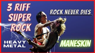 I 3 RIFF più ROCK cattivi dei MANESKIN  Guitar Tab Tutorial [upl. by Anaerda]