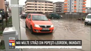 Mai multe strazi din Popesti Leordeni au fost inundate [upl. by Emelen]