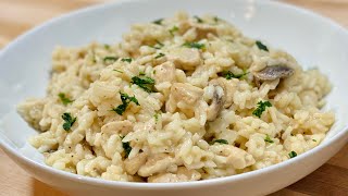 LA VRAI FAÇON DE FAIRE UN RISOTTO 🍚 au poulet et champignons🍗 🍄 Très facile Deli Cuisine [upl. by Meuse471]