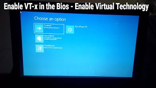 How to Enable VTx in the Bios  Enable Virtual Technology [upl. by Rawdan]