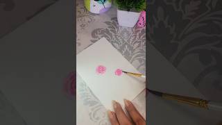 How to draw rose using watercolour paint diy trending shorts painting art [upl. by Ariada758]