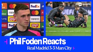 quotITS A FANTASTIC RESULTquot 😅  Phil Foden  Real Madrid 33 Man City  UEFA Champions League [upl. by Silra]