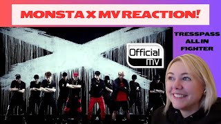 MONSTA X trespass all in amp fighter MV REACTION [upl. by Hacim868]