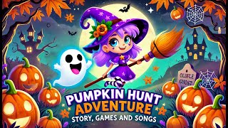 Pumpkin Hunt Adventure  Halloween Brain Break  Story Games amp Songs  Halloween Freeze Dance [upl. by Sabine774]