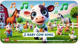 Baby Cow MooMoo Moo old Macdonaldkids song baby songNursery rhymes for baby bébé musique [upl. by Notelrac]