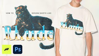 How to Design Shirts Like RHUDE  Photoshop Streetwear Tutorial 2023 [upl. by Assener]