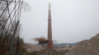 Sprengung Schornstein in Neustadt am Rübenberge am 26012023 [upl. by Brendin351]