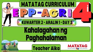 MATATAG EPP AGRI 4 Grade 4 Kuwarter 2 Aralin 1 Day 3 Agrikultura Kahalagahan ng Paghahalaman [upl. by Risan]