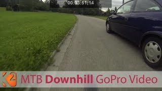 Downhill Falkenstein Pfronten auf Asphalt mit Cannondale Carbon SpeedMTB ungefedert 71kg  GoPro [upl. by Hinkle]