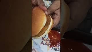 McDonalds Aloo Tikki Burger 🍔🍔 burger trending shortvideo [upl. by Nemzaj]