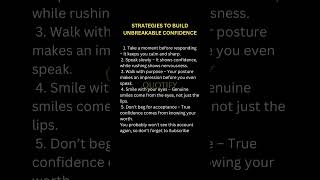 Strategies to Build Unbreakable Confidence Save For Later motivation fyp [upl. by Ahsilam454]