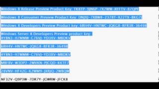 Windows 8 Product Key  Serial Number 2013 [upl. by Aurelia858]