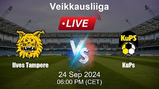 🔴 LIVE Ilves Tampere vs KuPs  Animated Live Football Stream  Finnish Veikkausliiga  Live Score [upl. by Donaugh]