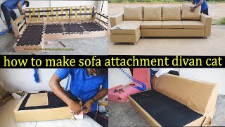 how to sofa attachment divan cathow to make corner sofahow to assemble l shaped sofal shaped sofa [upl. by Alcine987]