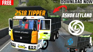 DOWNLOAD NOW 🎉🎉  ASHOK LEYLAND 2518 TIPPER MOD FOR BUSSID  KRB2002  bussimulatorindonesia [upl. by Merideth459]