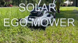 Solar Powering My Ego Mower Green And Clean Energy At Work [upl. by Dalpe]