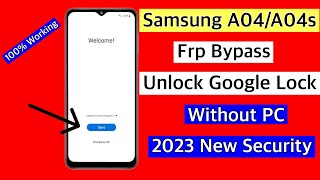 Samsung A04A04s Frp Bypass without Pc  Samsung a04a04s remove google lock [upl. by Rosmarin]