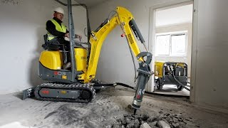 zero emission excavator in action  Wacker Neuson 803 dual power [upl. by Celisse774]