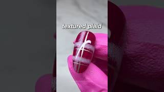 Textured Plaid Nail Art ❄️ nailart [upl. by Girard]