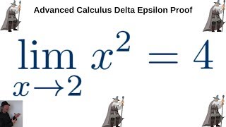 Delta Epsilon Proof Quadratic Example with x2 [upl. by Nnylatsyrc]