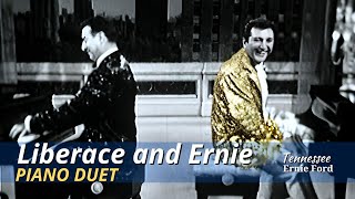 Liberace and Tennessee Ernie Ford  Piano Duet  March 12 1959 [upl. by Denton]