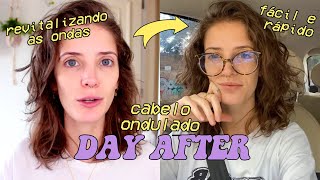 DAY AFTER FÁCIL para CABELO ONDULADO  Luiza Rossi [upl. by Yanaton]