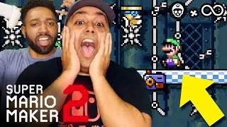 THIS LEVEL WAS SO HARD I NEEDED HELP SUPER MARIO MAKER 2 22 [upl. by Aslehc]