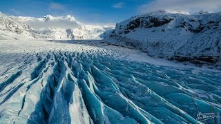 Flying above Svínafellsjökull Glacier [upl. by Lochner]