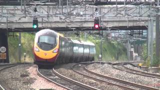 Fast Pendolino Through Tamworth Station at speed and full tilt [upl. by Weissmann]