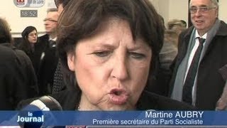 Martine Aubry en visite à Blois [upl. by Rumilly]