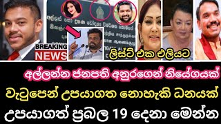 වැටුපෙන් උපයාගත නොහැකි ධනයක් උපයාගත් ප්‍රබල 19 දෙනා මෙන්න  Ministers Of Sri Lanka  Akd  News [upl. by Fanya270]