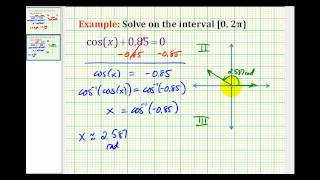 Ex Solve cosxa Using a Calculator negative a [upl. by Yuille819]