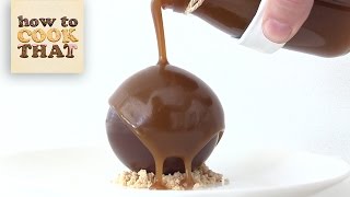 CHOCOLATE CARAMEL PEANUT BOMB How To Cook That Dessert [upl. by Kirimia]