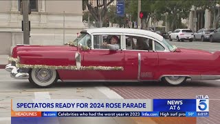 Spectators ready for 2024 Rose Parade [upl. by Treiber]