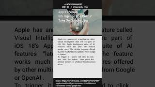 Apple’s Visual Intelligence Is A Built in Take On Google Lens [upl. by Yul]