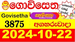 Govisetha Today 3875 Results 20241022 Lottery Result අද ගොවිසෙත ලොතරැයි ප්‍රතිඵල nlb [upl. by Ida82]