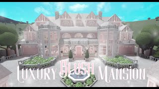 Bloxburg  Luxury Blush Mansion  All Game Pass Speed Build [upl. by Crotty458]