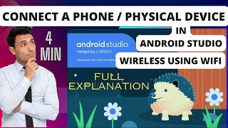 How to Connect Mobile Phone  Physical Device to Android Studio through Wifi 2024  College Coders [upl. by Ahtael329]