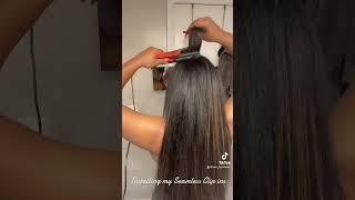 Amazon clip ins for the win clipins hairtutorial hairextensions [upl. by Bille928]