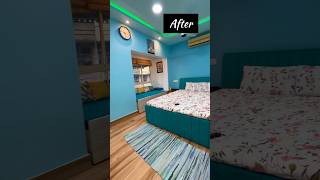 Bedroom Makeover Aesthetic  Small Budget Room Makeover shorts roommakeover [upl. by Millicent]