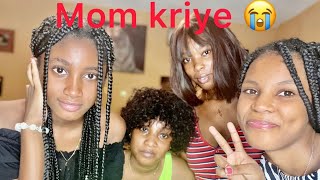 Mes fans doudou mwen prank mom Li kriye anpil mwen d’il mwen pwal viv avec DAD 😭😭😭😭full 💕 love [upl. by Coad453]