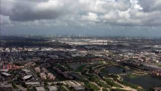 COCKPIT VIEW OF APPROACH AND LANDING AT MIAMI INT´L AIRPORT [upl. by Enihpled]