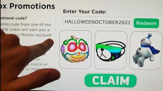 3 New Roblox Promo codes 2021 All Free ROBUX Items in October  EVENT  All Free Items on Roblox [upl. by Anerac]