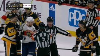 Letang targeted by Panthers after collision with Barkov [upl. by Namlas]