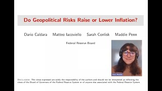 Maddie Penn – Do geopolitical risks raise or lower inflation [upl. by Auoz]