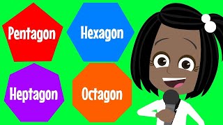 Pentagon Hexagon Heptagon Octagon  2D Shape Songs for Kids [upl. by Stafford171]